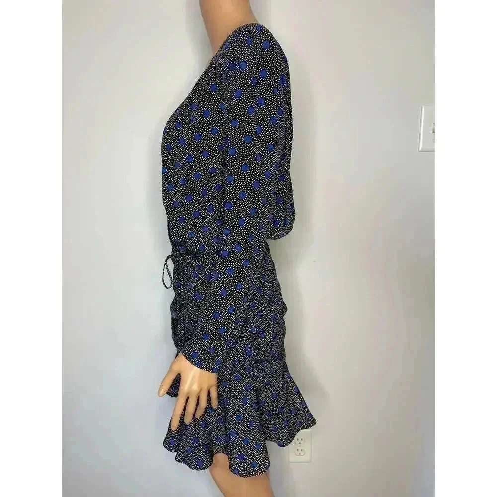 Veronica Beard  Lou Lou Ruched Dress size 6 100% Silk long sleeve mini - Picture 6 of 13